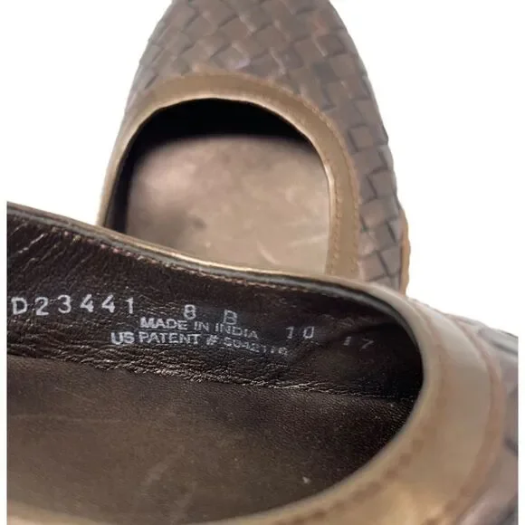 Nike Air Slip on flats US 8B BoxC Brown weaved leather Cole Haan GSeries - Picture 4 of 7